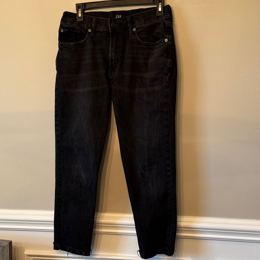 GAP Black Women's Cropped Boyfriend Jeans